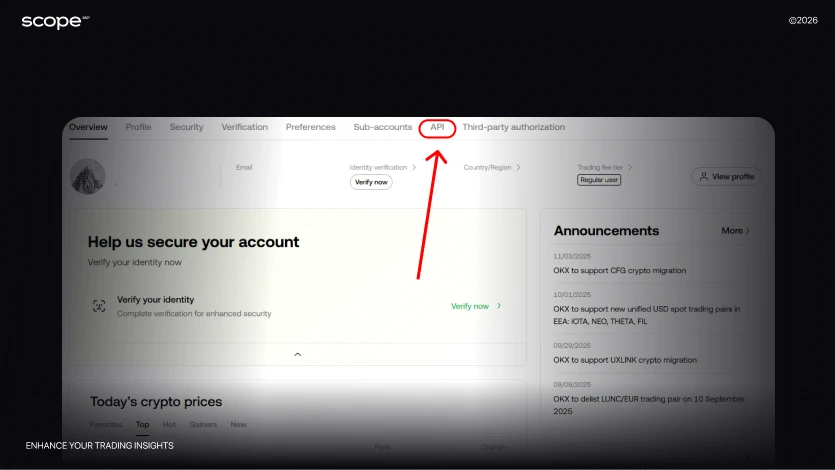 OKX Interface OKX Interface