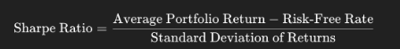 Formula of Sharpe Ratio Formula of Sharpe Ratio