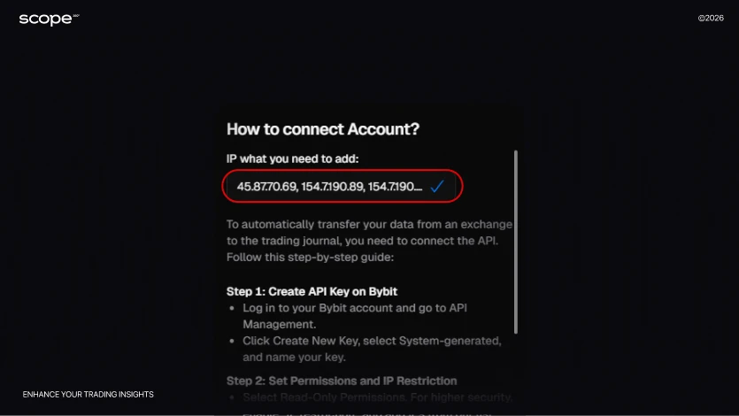 Scope360 Bybit Enable IP restriction
