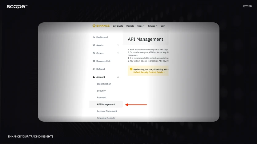 Scope360 How create API key Scope360 How create API key